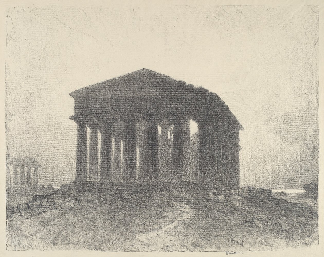 Paestum, ilta tekijältä Joseph Pennell