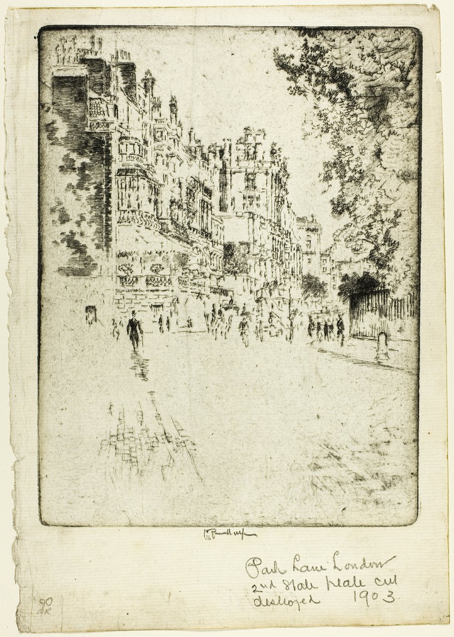Park Lane tekijältä Joseph Pennell