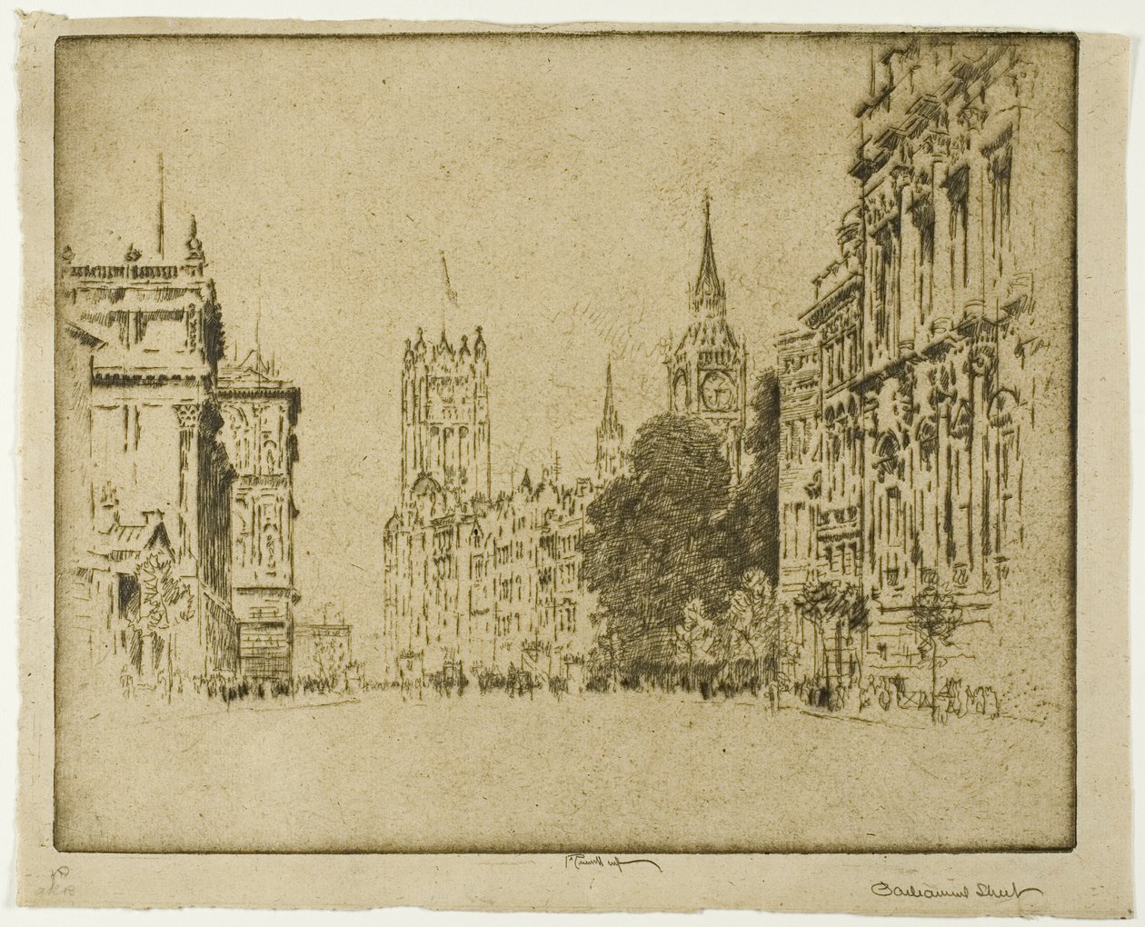 Parliament Street, Westminster tekijältä Joseph Pennell