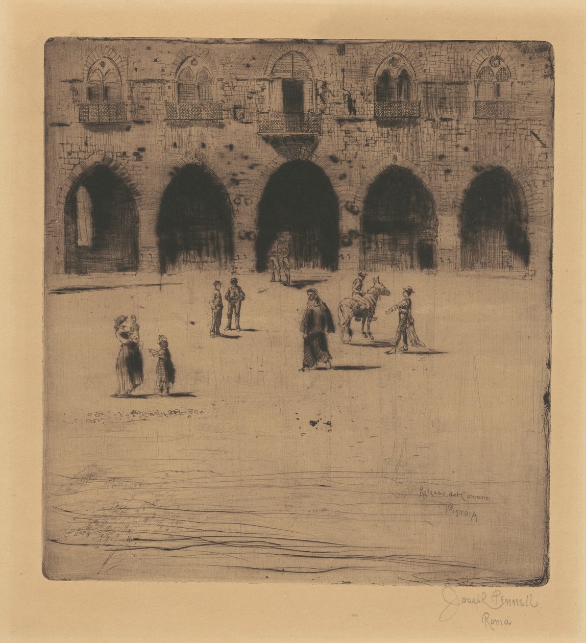 Kaupungintalo, Pistoia tekijältä Joseph Pennell
