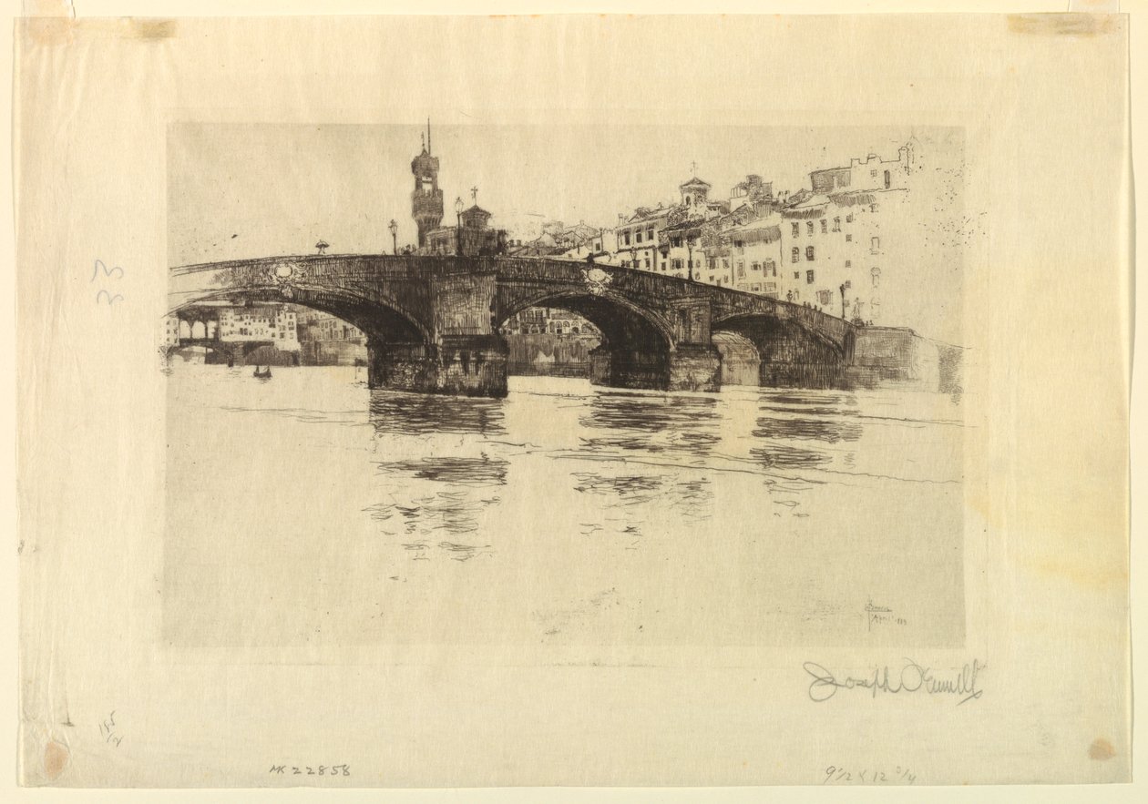 Ponte San Trinita, Firenze tekijältä Joseph Pennell