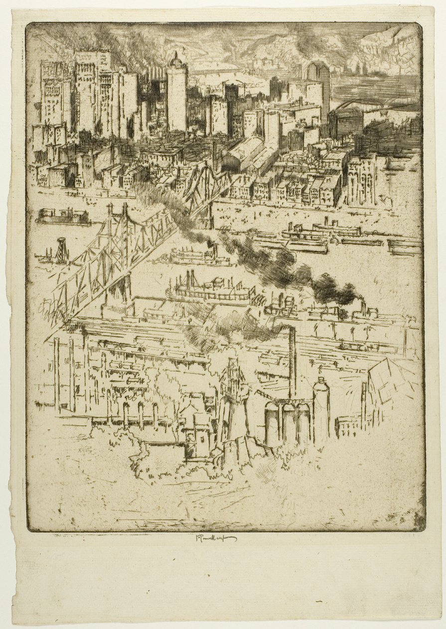 Rautatieasema, Pittsburgh tekijältä Joseph Pennell
