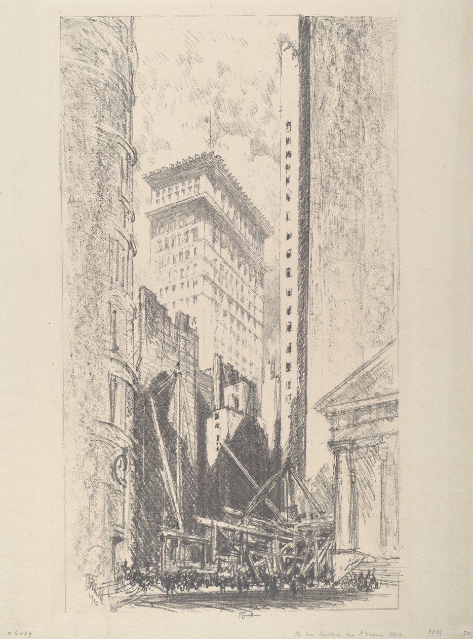 Broad Streetin uudelleenrakentaminen tekijältä Joseph Pennell