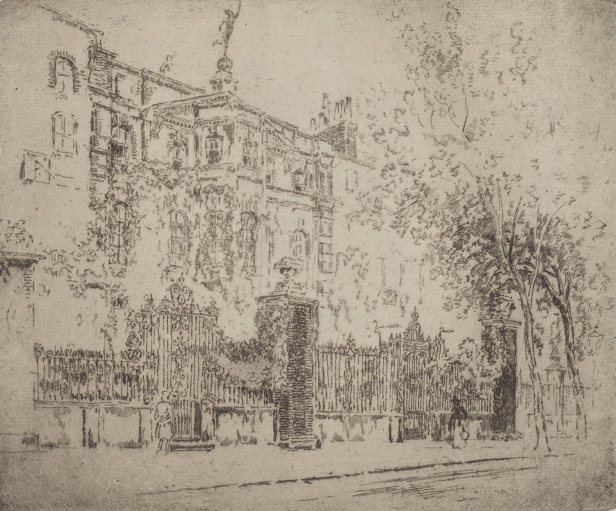 Rossetin talo, 1906. tekijältä Joseph Pennell