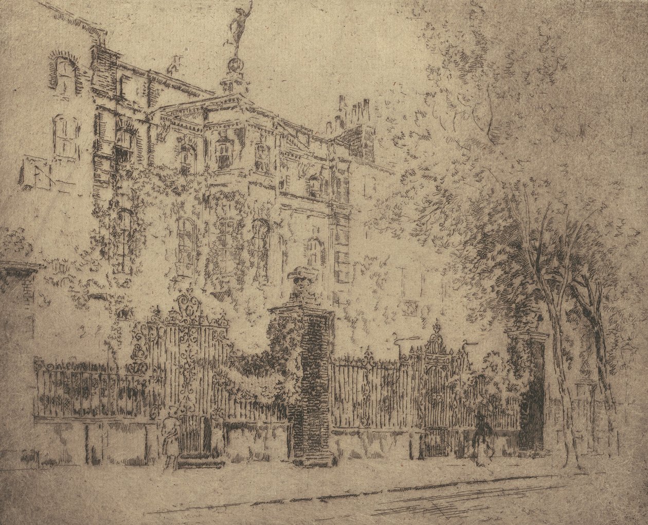 Rossetin talo, 1906. tekijältä Joseph Pennell
