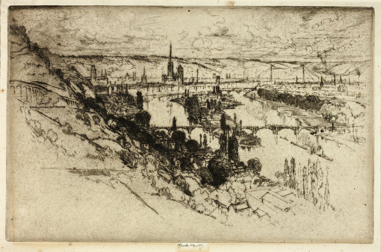 Rouen, Bon Secoursista tekijältä Joseph Pennell