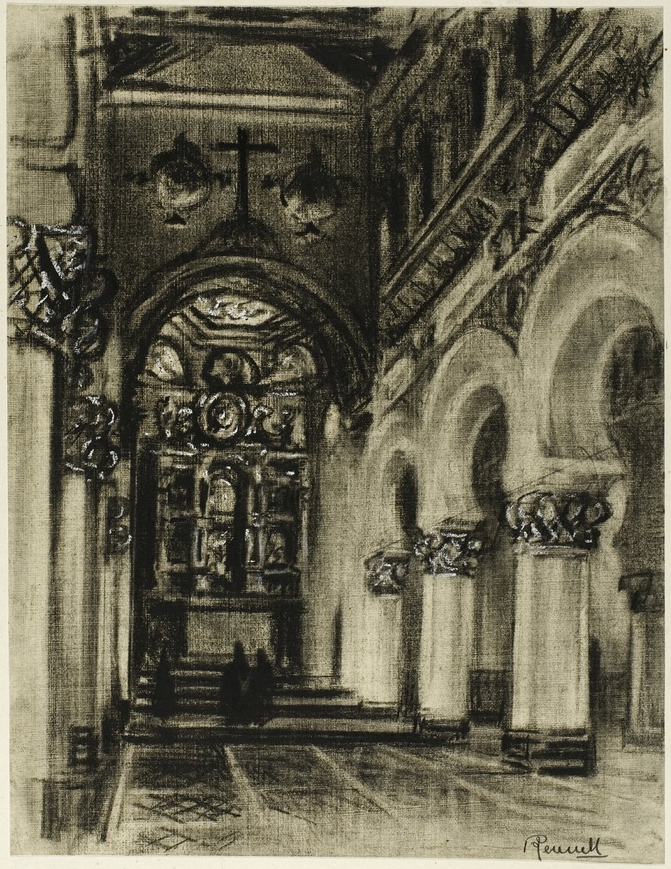 Santa Maria La Blanca, Toledo tekijältä Joseph Pennell