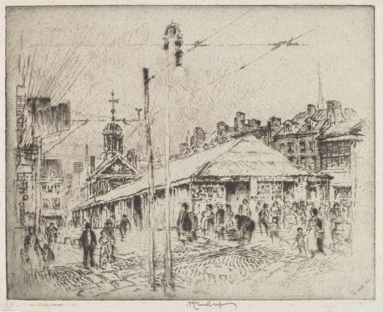 Second Street Market, Philadelphia tekijältä Joseph Pennell