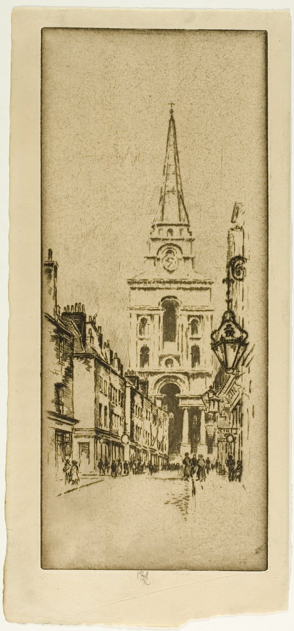 Spitalfieldsin kirkko tekijältä Joseph Pennell