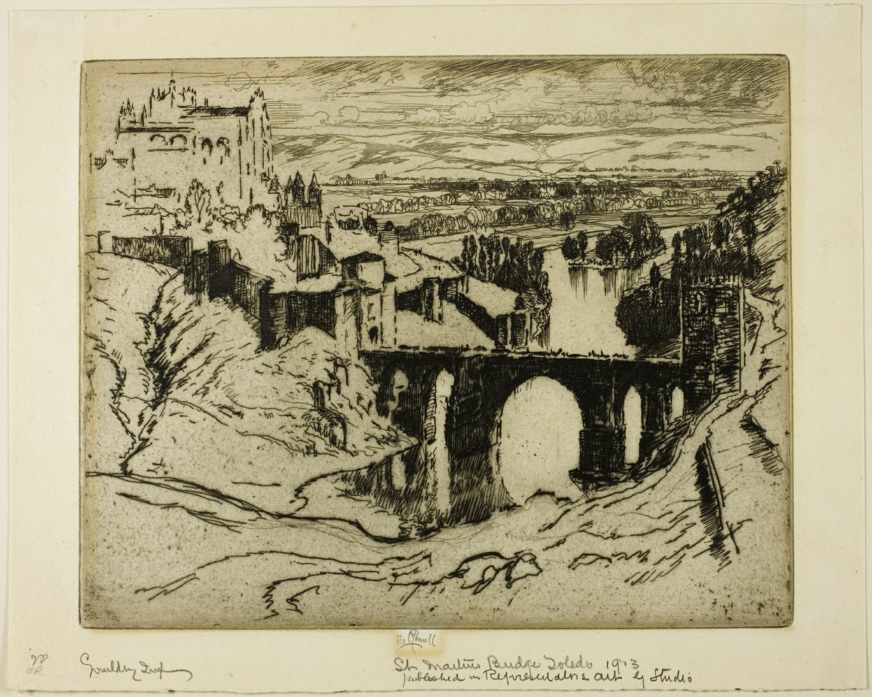 St. Martins Bridge, Toledo tekijältä Joseph Pennell