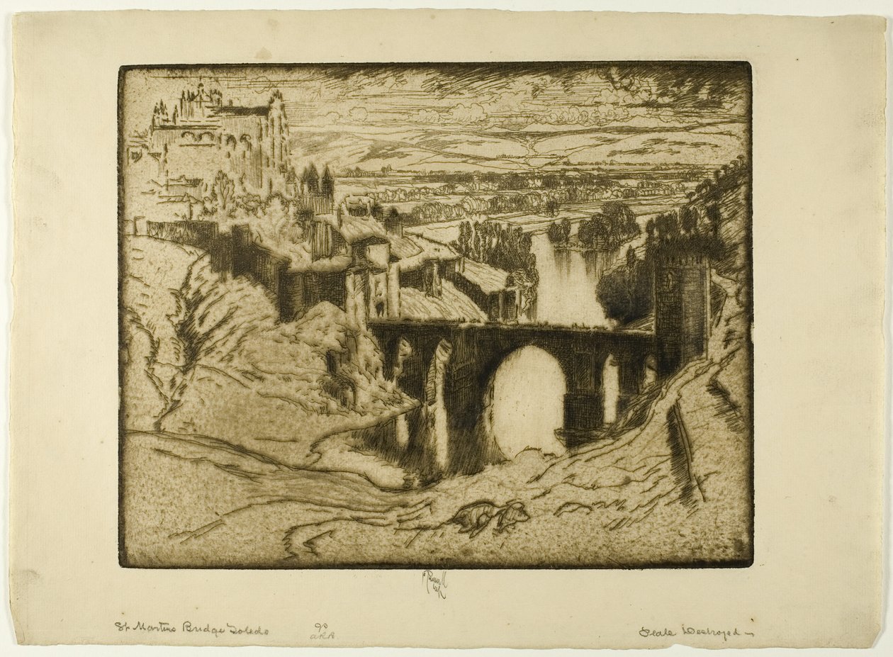 Pyhän Martinin silta, Toledo tekijältä Joseph Pennell