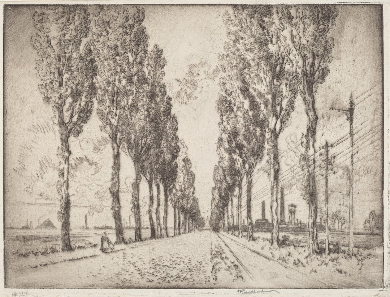 Avenue, Valenciennes tekijältä Joseph Pennell