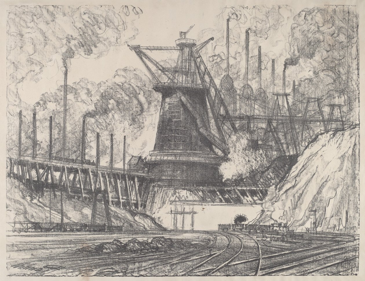 The Big Mill, Gary, Indiana, 1915. finlandès tekijältä Joseph Pennell