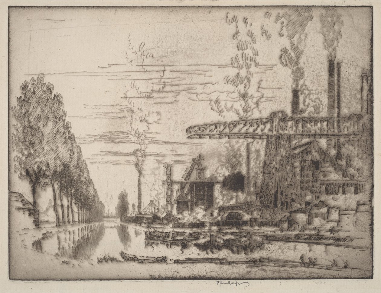 Brysselin kanava, moderni Hobbema tekijältä Joseph Pennell