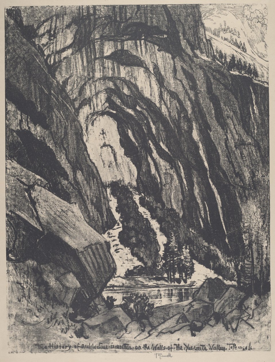 Tuomiokirkon ovi, 1912. tekijältä Joseph Pennell