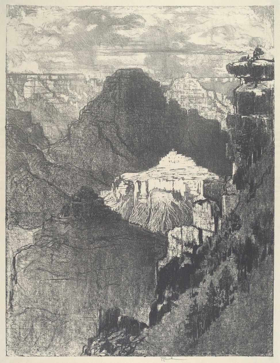 Kaupunki Black Mountainin alla, 1912. tekijältä Joseph Pennell