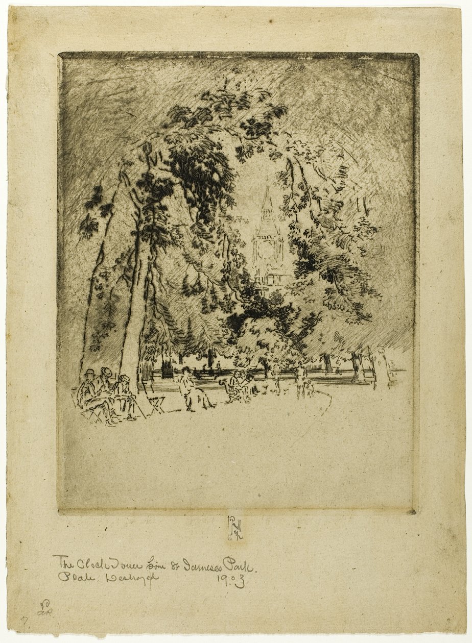 Kellotorni, St. James Parkista tekijältä Joseph Pennell