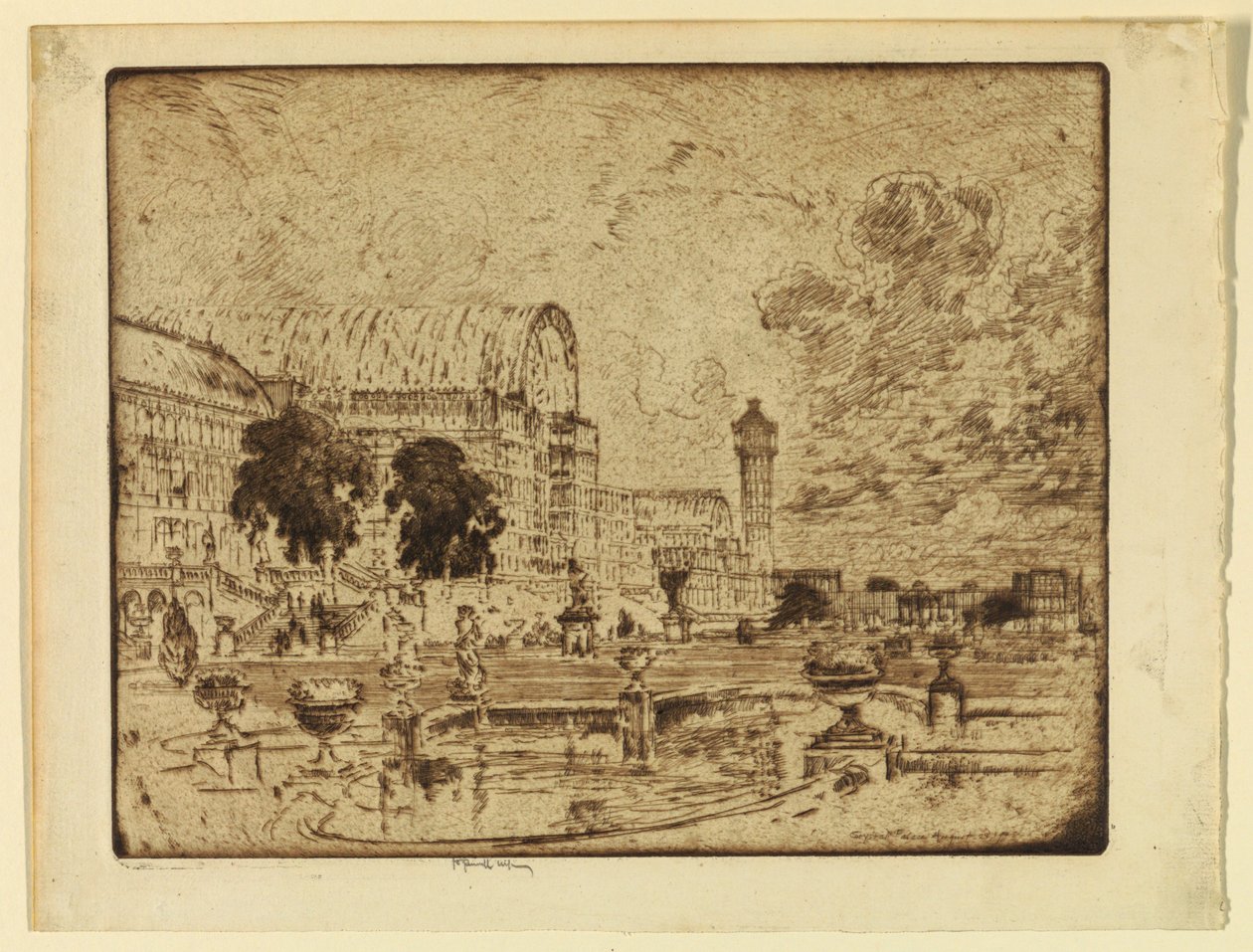 Crystal Palace, Lontoo tekijältä Joseph Pennell