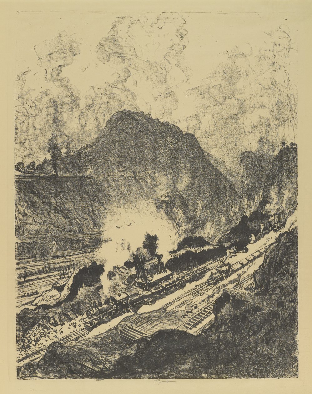 Culebra-leikkaus tekijältä Joseph Pennell