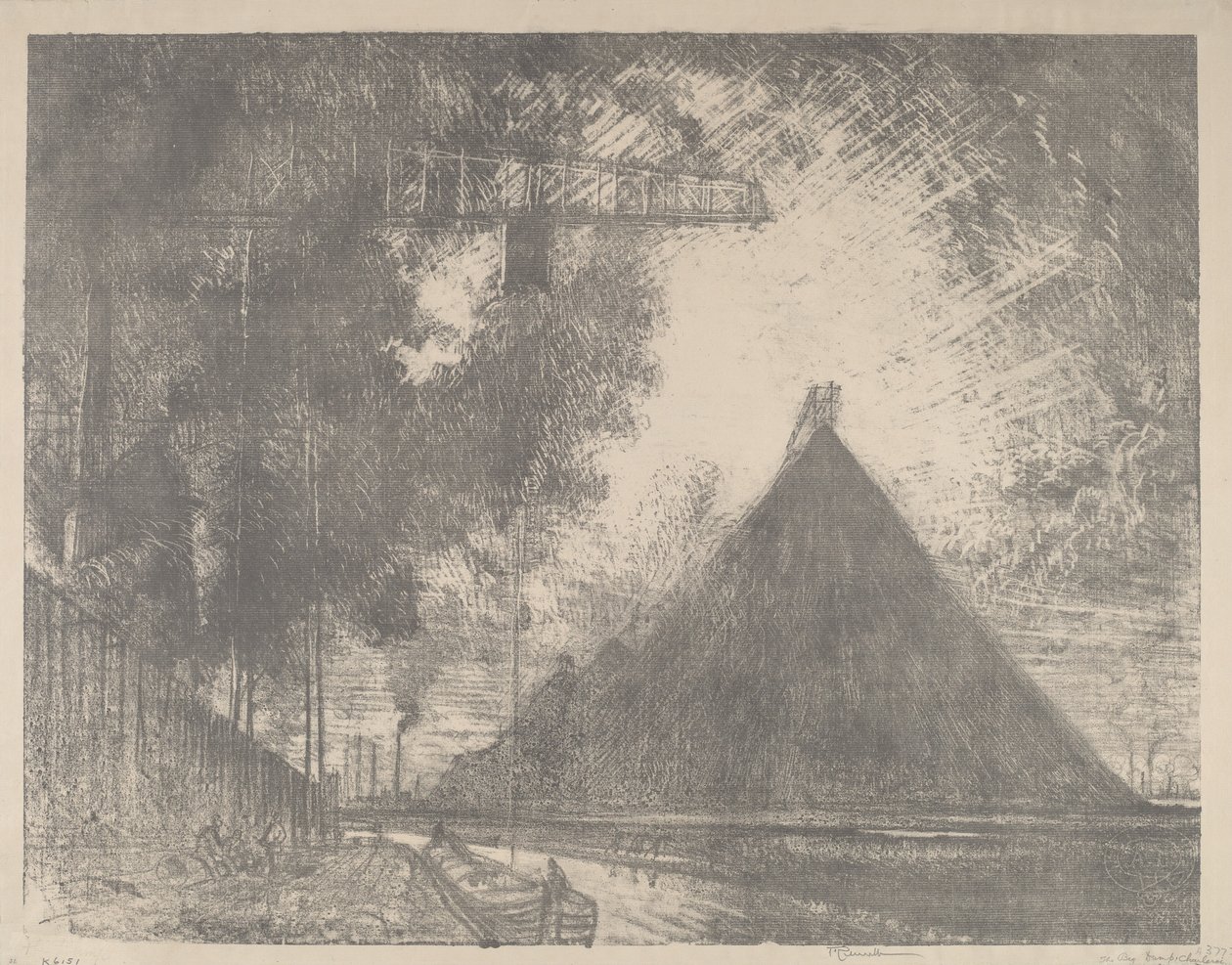 Kaatopaikka, Charleroi, 1911. tekijältä Joseph Pennell