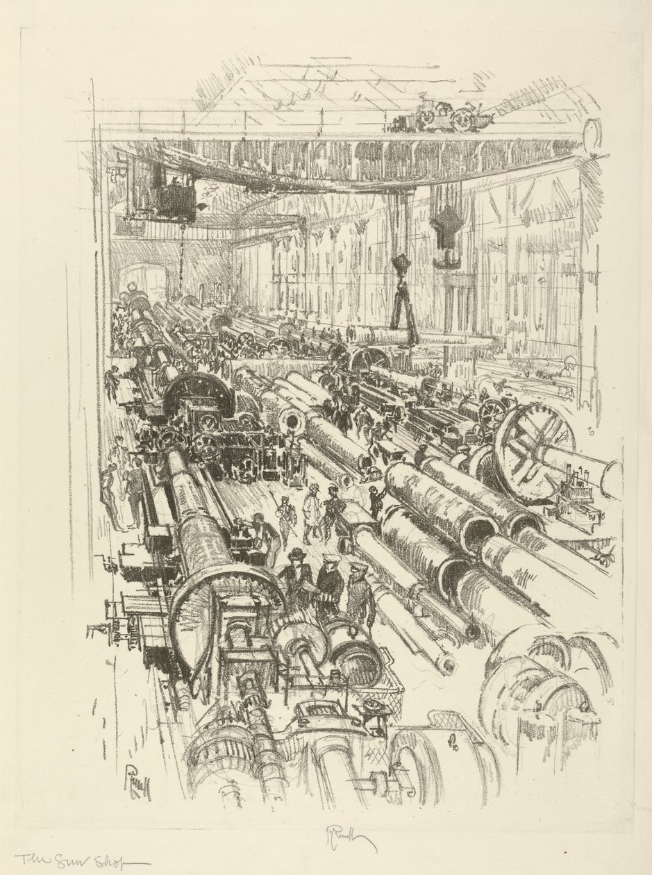 Englannin sotasarja: W.441. Asekauppa, 1916 tekijältä Joseph Pennell