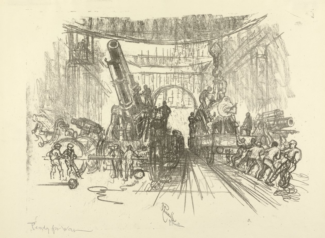 Englannin sotasarja: W.453. Valmiina sotaan, 1916 tekijältä Joseph Pennell