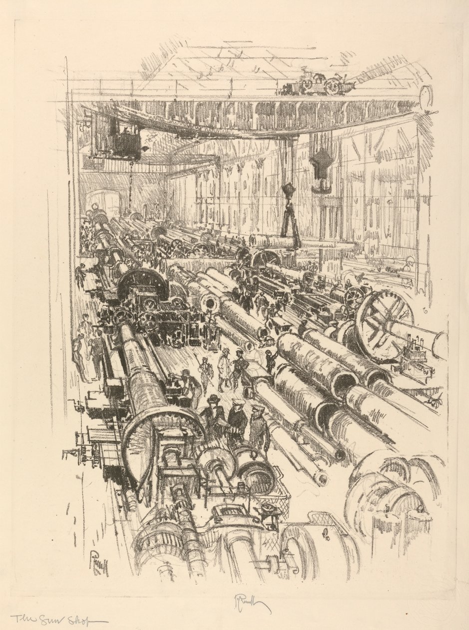 The English War Series: W. 441. The Gun Shop tekijältä Joseph Pennell