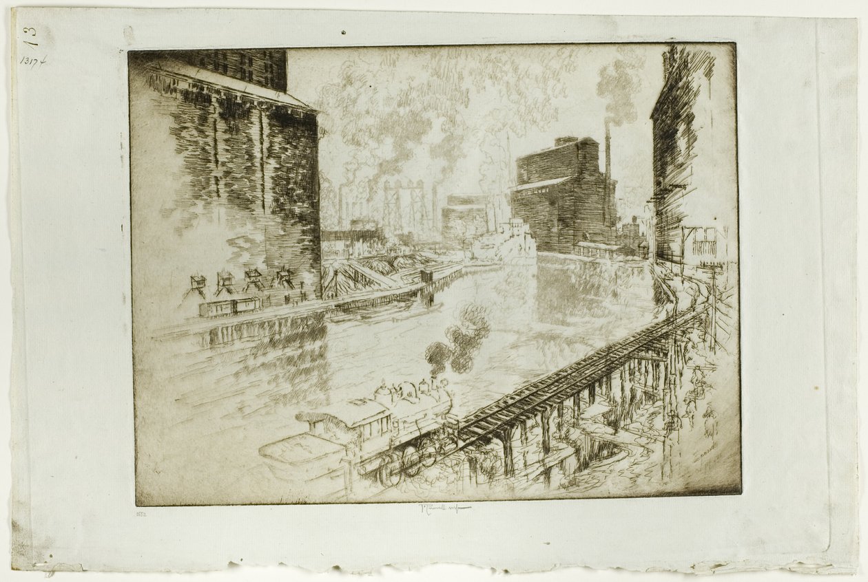 The Grain Elevators, Chicago tekijältä Joseph Pennell