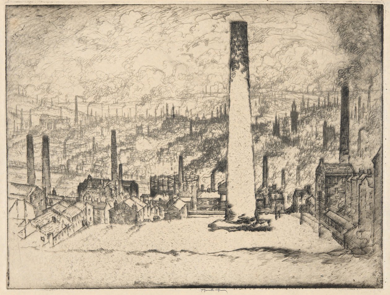 Suuri savupiippu, Bradford tekijältä Joseph Pennell