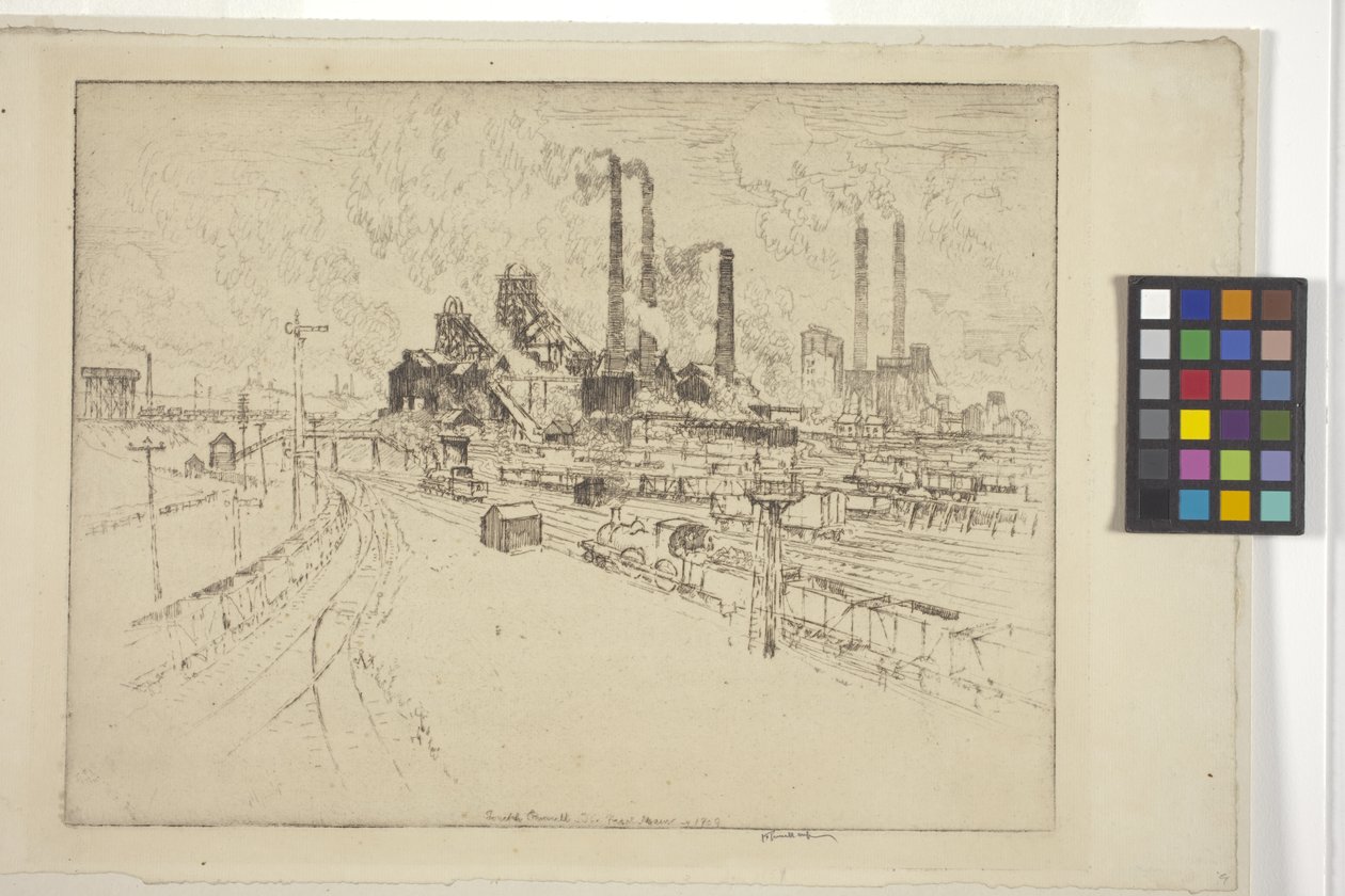 Great Main, lähellä Sheffieldiä (etsaus) tekijältä Joseph Pennell