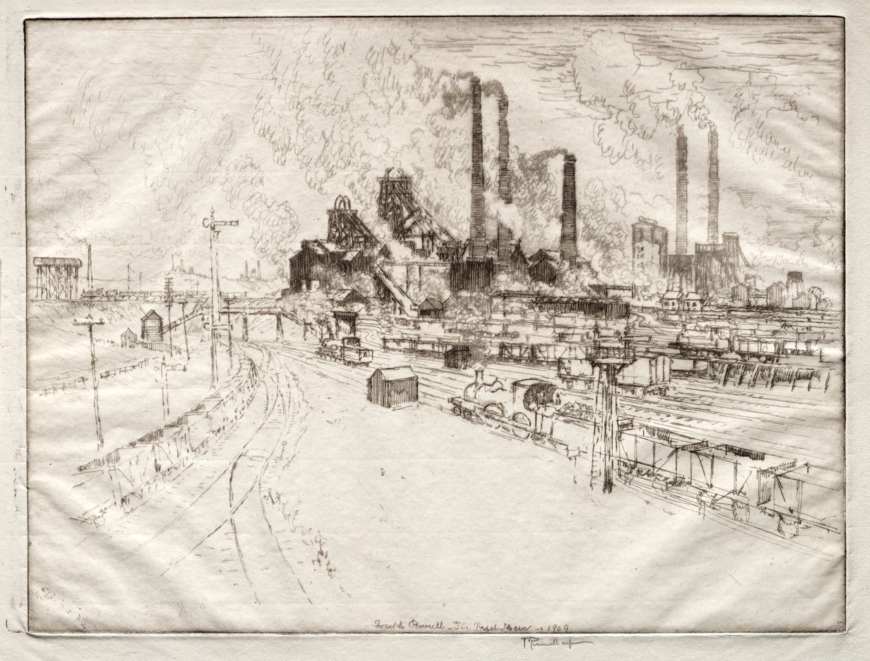 Great Main, lähellä Sheffieldiä tekijältä Joseph Pennell