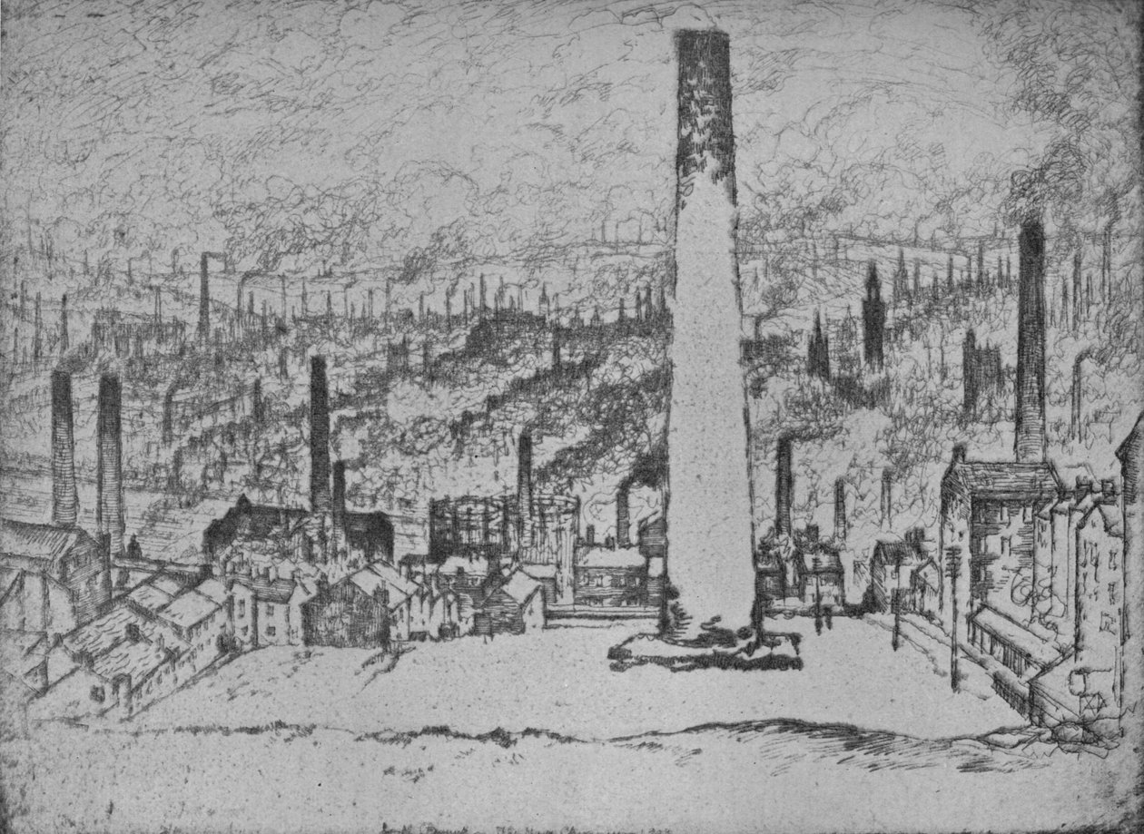The Great Stack, Bradford, 1909 tekijältä Joseph Pennell