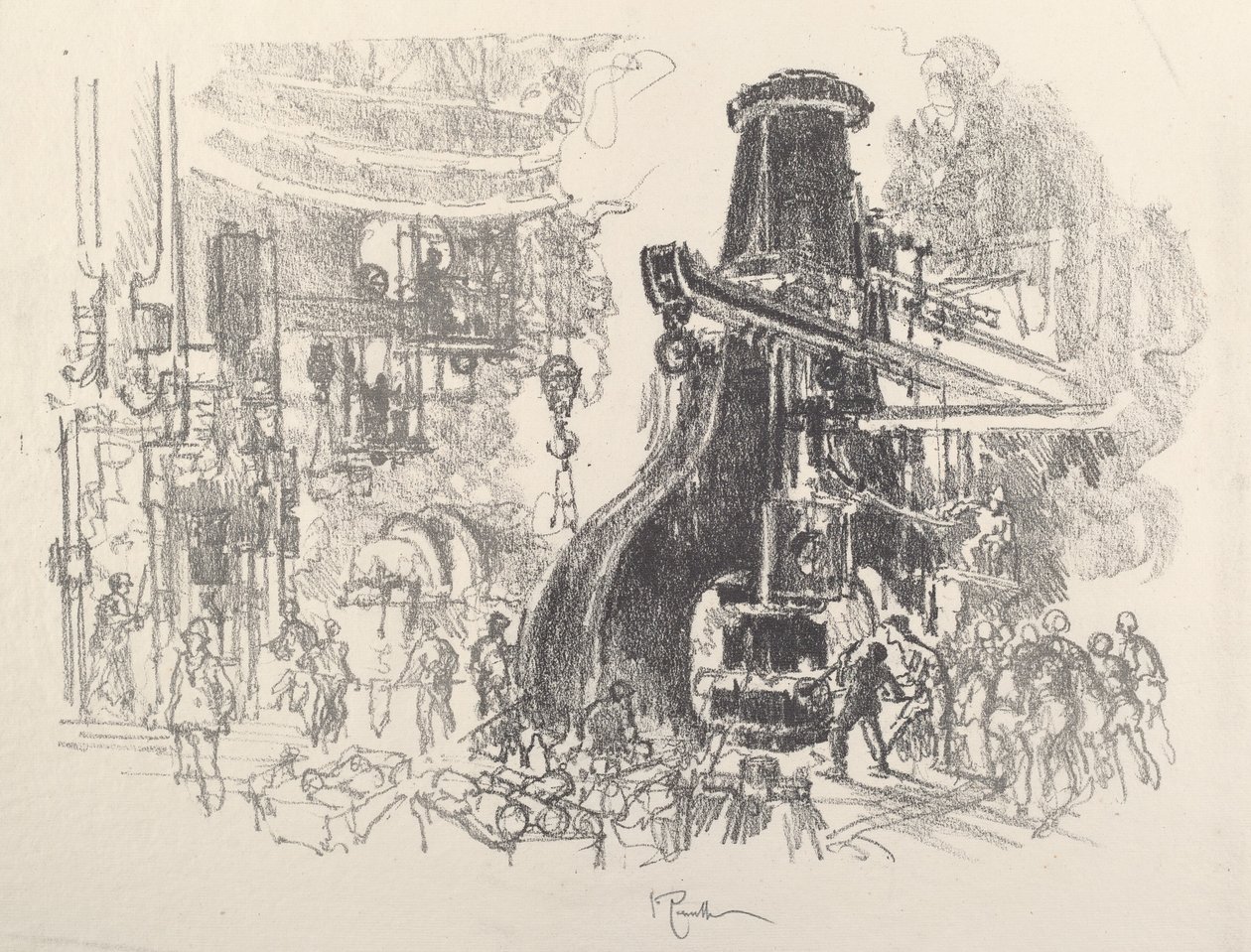 Suuren vasaran pienet miehet, 1917. tekijältä Joseph Pennell