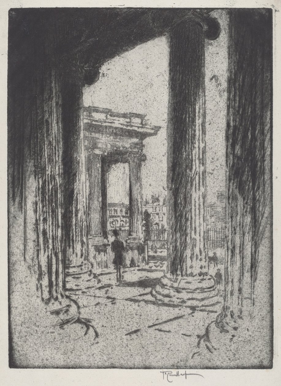 Portico, British Museum tekijältä Joseph Pennell