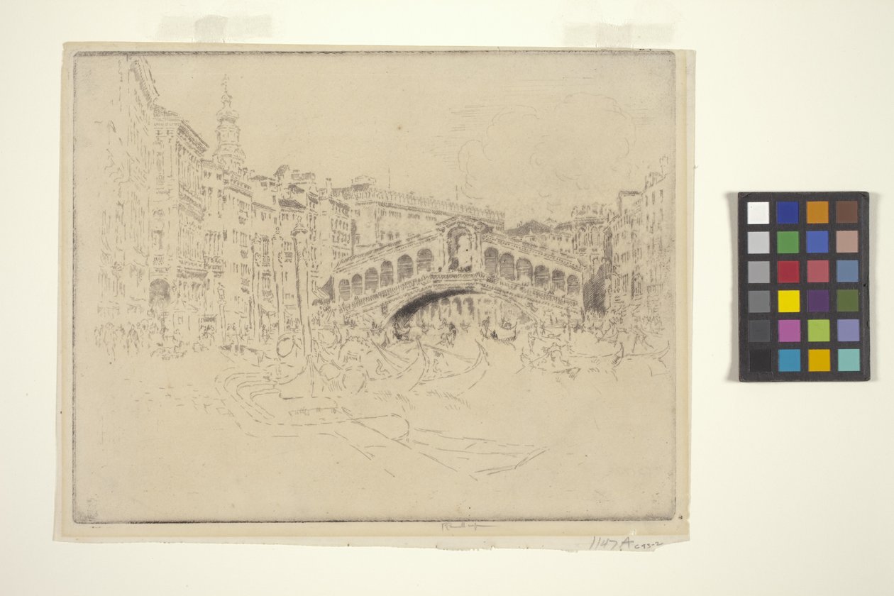 Rialto, Venetsia (etsaus ja kuivakärki) tekijältä Joseph Pennell
