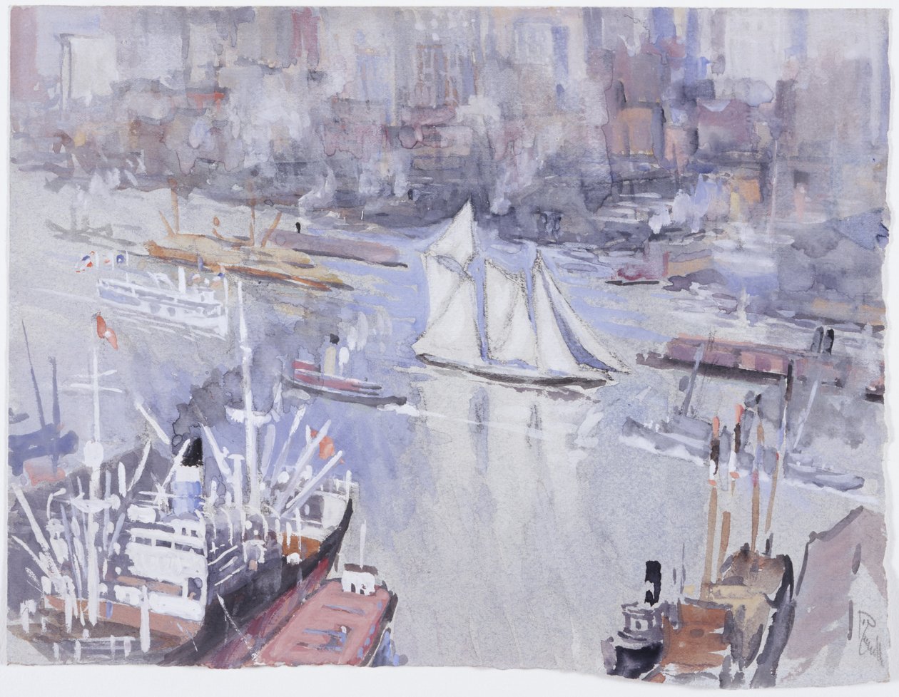Schooner tekijältä Joseph Pennell