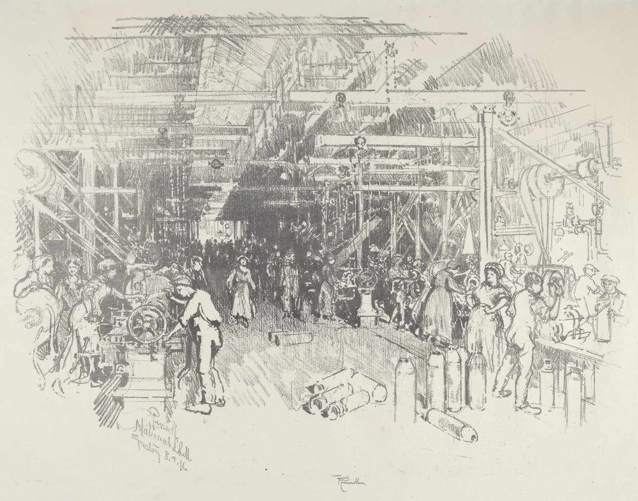 Shell Factory, 1916. tekijältä Joseph Pennell