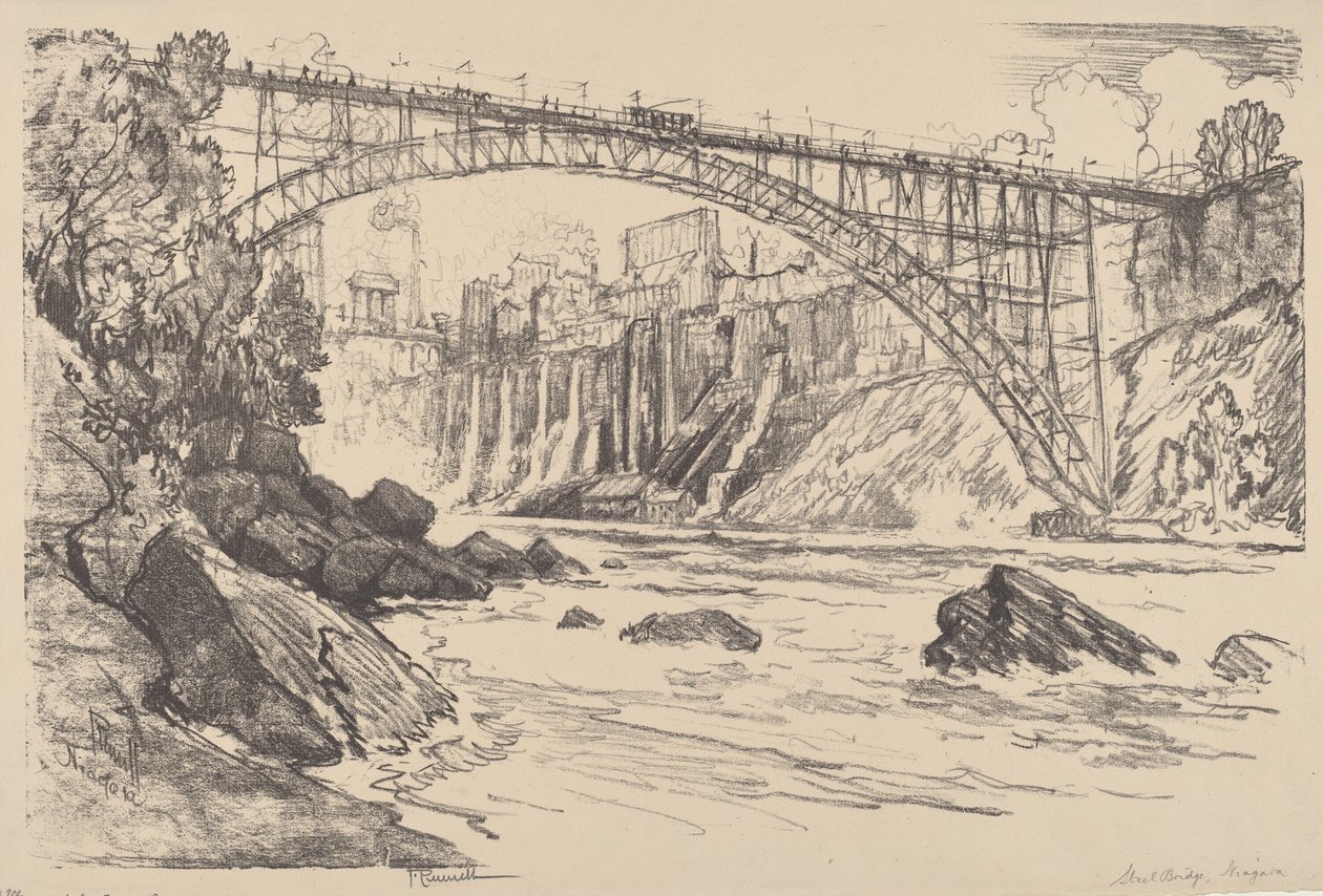 Terässilta, 1910. tekijältä Joseph Pennell