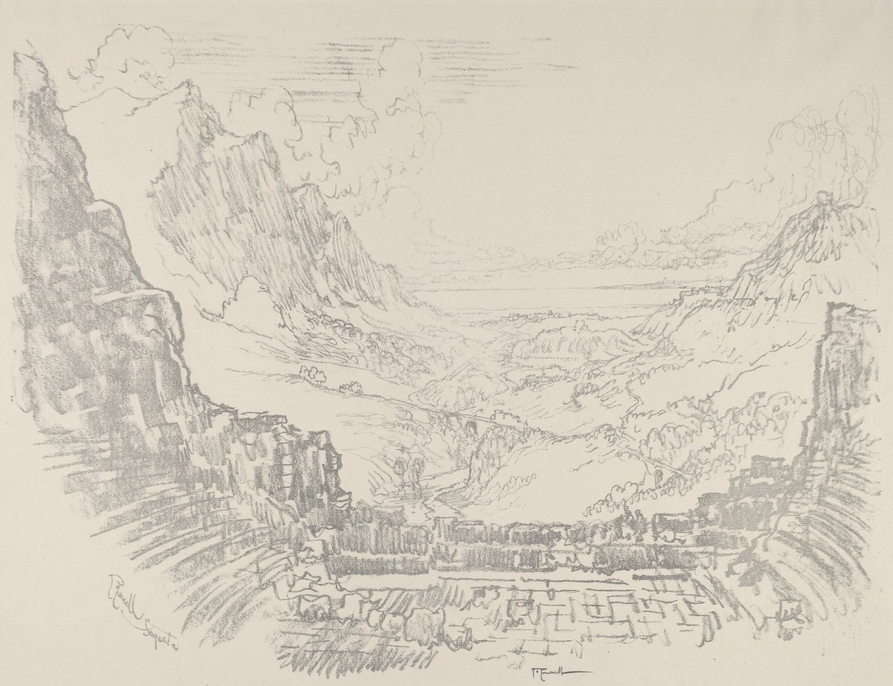 Teatteri, Segesta tekijältä Joseph Pennell