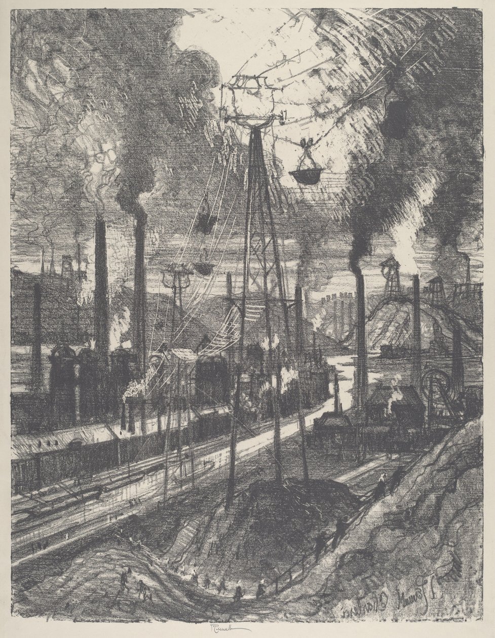 Matkailijat, Charleroi tekijältä Joseph Pennell
