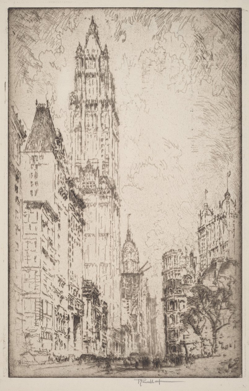 Woolworth Building tekijältä Joseph Pennell
