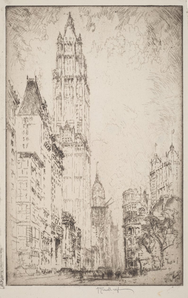 Woolworth Building tekijältä Joseph Pennell