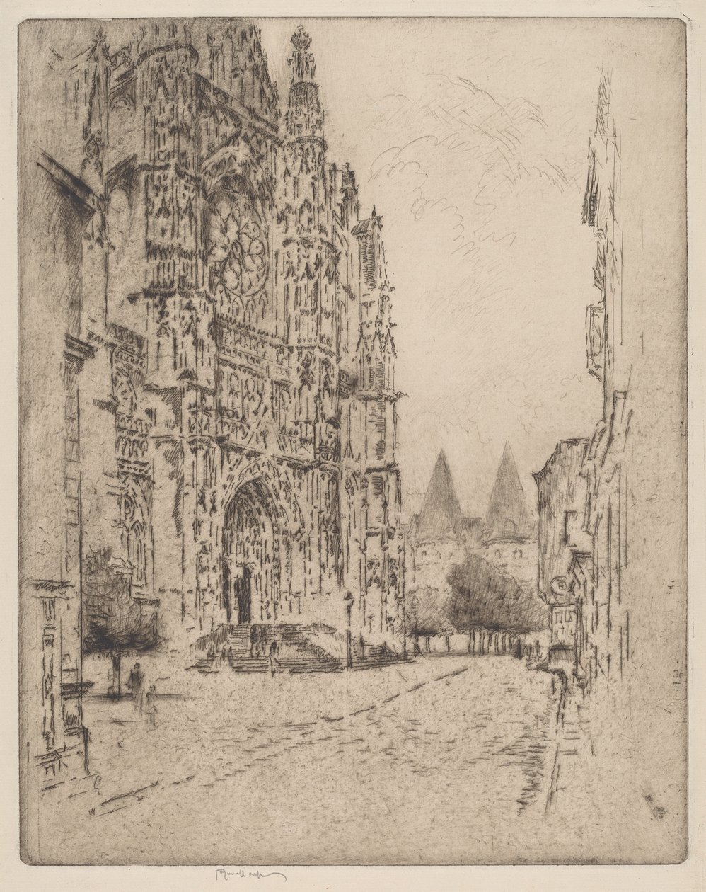 Piispan palatsin tornit, Beauvais tekijältä Joseph Pennell
