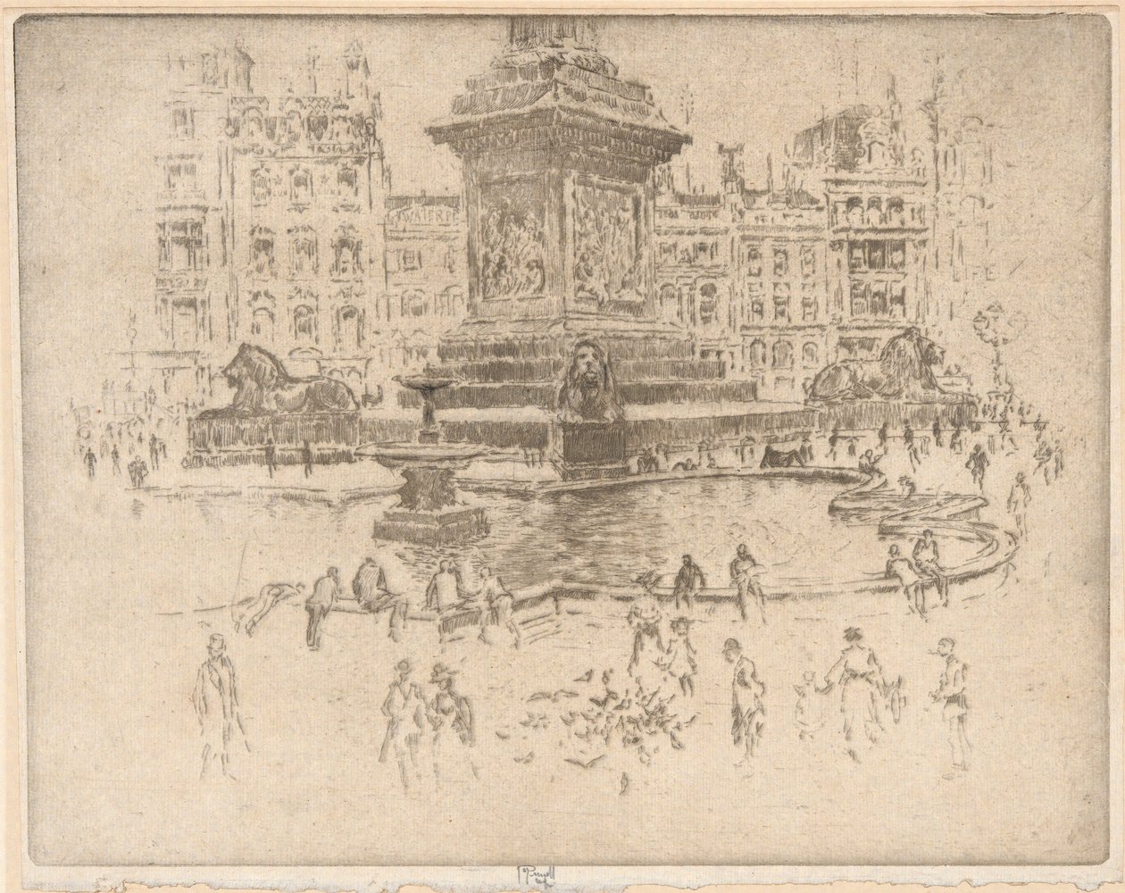 Trafalgar Square tekijältä Joseph Pennell