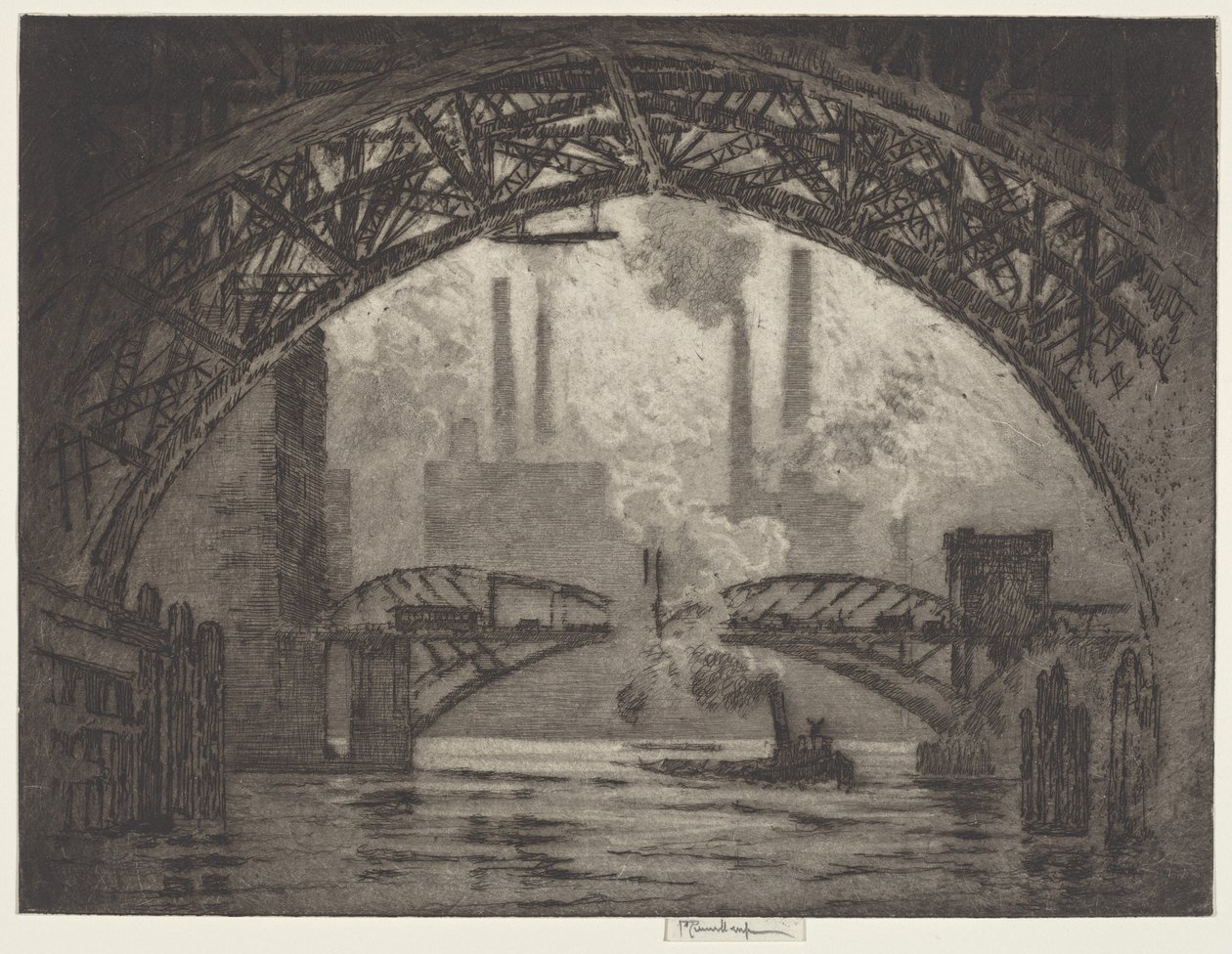 Under the Bridges, Chicago tekijältä Joseph Pennell