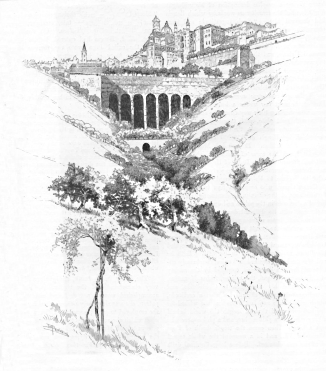 Urbino, 1886 tekijältä Joseph Pennell