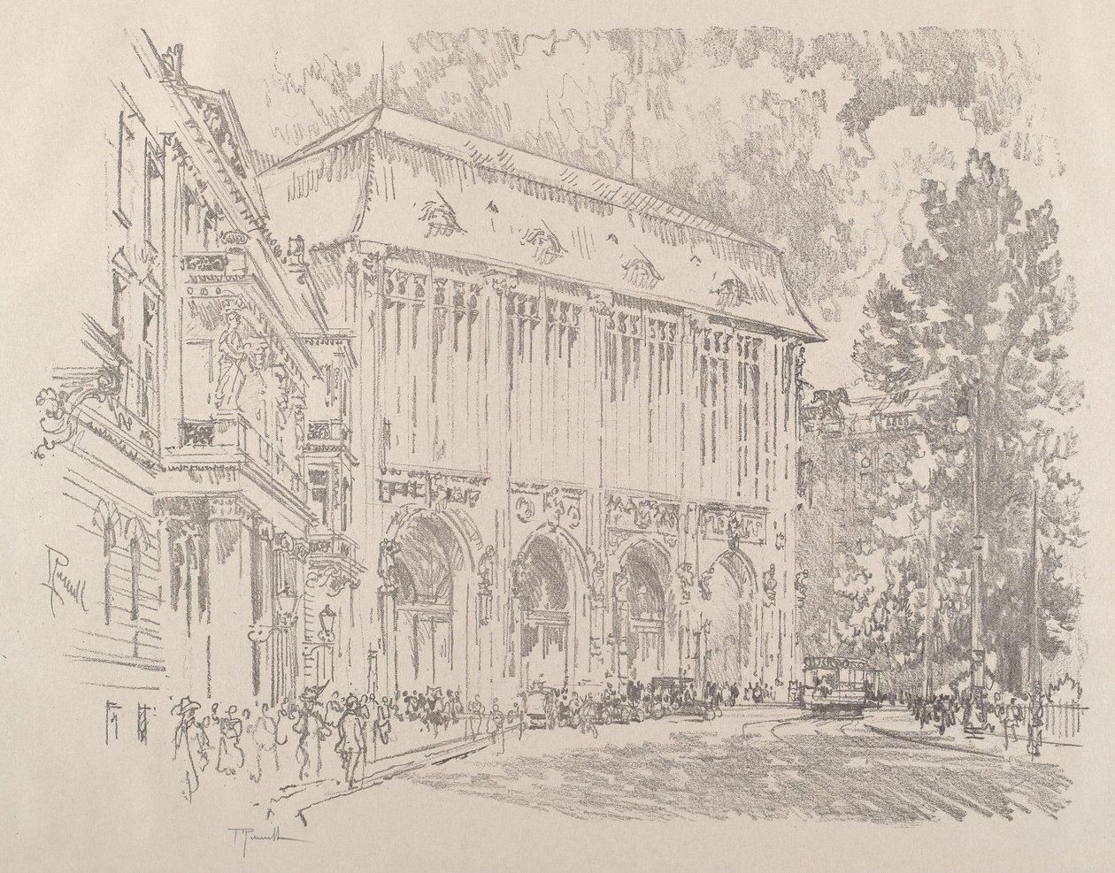 Wertheim, Leipziger Platz, Berliini tekijältä Joseph Pennell