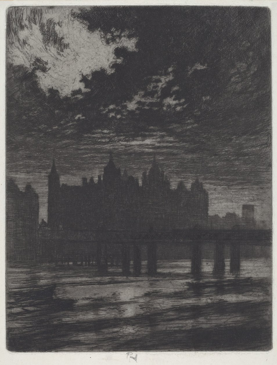Whitehall Court tekijältä Joseph Pennell