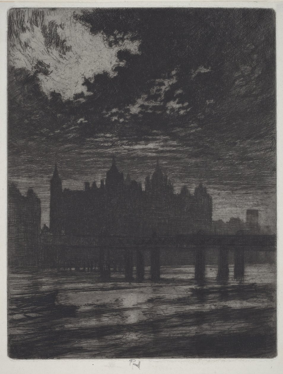 Whitehall Court tekijältä Joseph Pennell