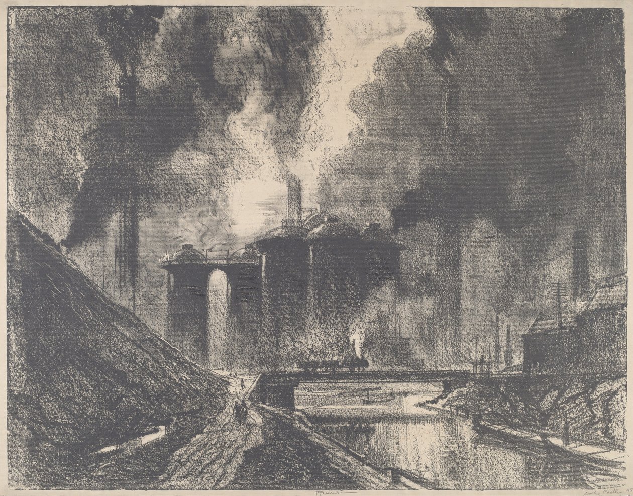 Tehdaslinnoja, Wolverhampton tekijältä Joseph Pennell